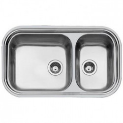 Foster 1662 002 - Lavello Big Bowl Soft, Vasca SX, 86 x 50 cm, Acciaio Inossidabile