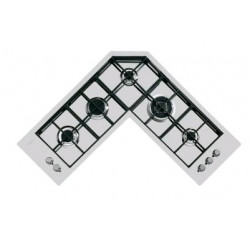 Foster 7238 042 - Piano Cottura a Gas Quadra Sopratop o Filotop, Inox spazzolato, 97.2x97.2 cm 