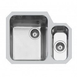 Foster 1309862 - Lavello Sottotop, 2 Vasche, 58 x 46 cm, Acciaio Inossidabile