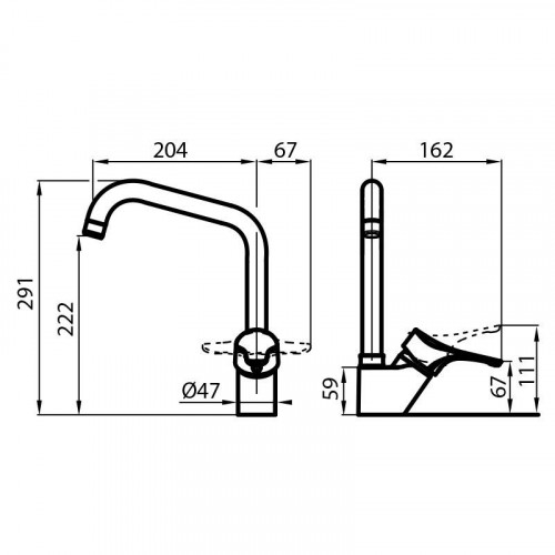 Foster 8442 500 - Miscelatore S1000 con Canna...