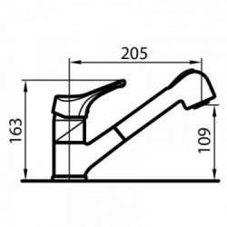 Foster 8449 500 - Miscelatore S1000 con Canna Girevole ed Estraibile, Cromato