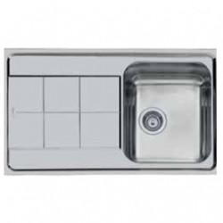 Foster 2181061 - Lavello KS, 1 Vasca DX, 86 x 50 cm, Acciaio Inox