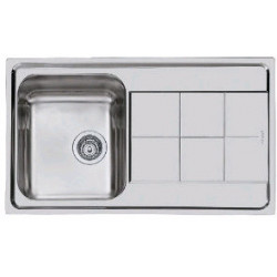 Foster 2181 062 - Lavello KS Sopratop, vasca a SX, Inox spazzolato, 86x50 cm