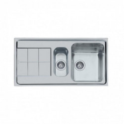 Foster 2163 062 - Lavello KS Sopratop, vasche a SX, Inox spazzolato, 97x50 cm