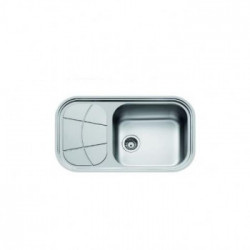 Foster 1661 201 - Lavello Big Bowl Soft, Vasca DX, 86 x 50 cm, Acciaio Inossidabile