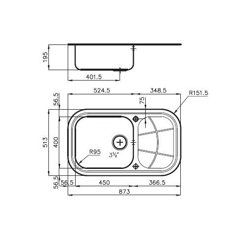 Foster 1061 261 - Lavello Big Bowl Soft, 1...