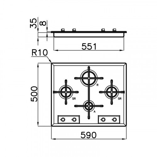 Foster 7066 052 - Piano Cottura Veronika...