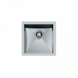 Foster 1214 050 - Lavello Quadra Sopratop o Filotop, Inox spazzolato, 46.4x46.4 cm