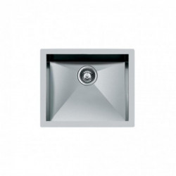 Foster 1215 050 - Lavello Quadra Sopratop o Filotop, Inox spazzolato, 56.4x46.4 cm
