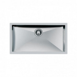 Foster 1218 050 - Lavello Quadra Sopratop o Filotop, Inox spazzolato, 86.4x46.4 cm