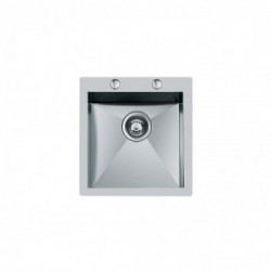 Foster 1205 050 - Lavello Quadra Sopratop, Inox spazzolato, 47.9x51 cm 