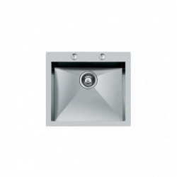 Foster 1216 050 - Lavello Quadra Sopratop, Inox spazzolato, 57.9x51 cm