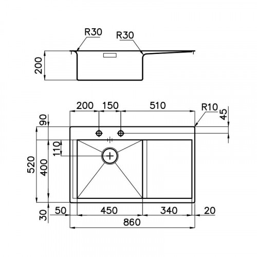 Foster 1414 002 - Lavello New Wave Sopratop o...