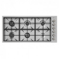 Foster 7639 000 - Piano Cottura a Gas Foster Milano Sopratop o Filotop, Inox spazzolato, 115.4x56 cm