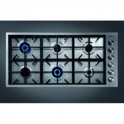 Foster 7639 000 - Piano Cottura a Gas Foster Milano Sopratop o Filotop, Inox spazzolato, 115.4x56 cm