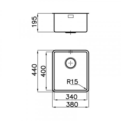Foster 2153 856 - Lavello KE Sottotop, Inox Gun...