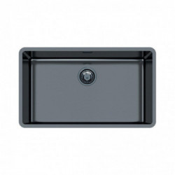 Foster 2157 856 - Lavello KE Sottotop, Inox Gun Metal, 75x44 cm