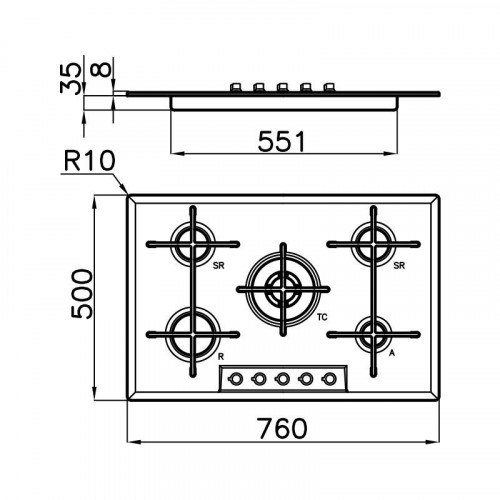 Foster 7067 062 - Piano Cottura Veronika...
