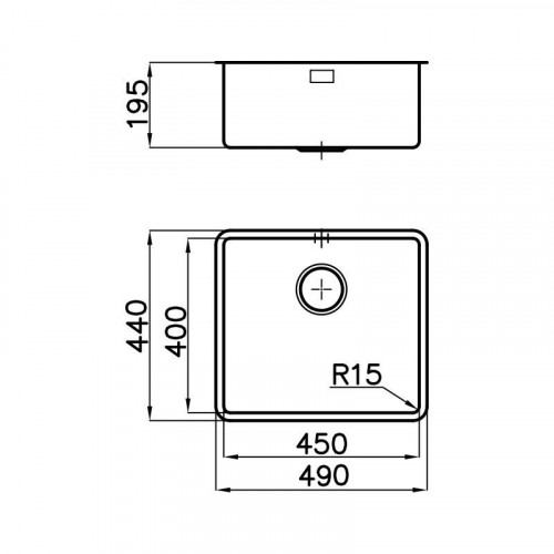 Foster 2154 850 - Lavello KE Sottotop, Inox...
