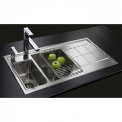 Foster KE 87.1V.34.SF - Lavello 1 Vasca + Gocciolatoio SX, 87.3 x 51.3 cm, Acciaio Inossidabile