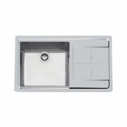Foster 2280 052 - Lavello KE Sopratop, vasca a SX, Inox spazzolato, 87.3x51.3 cm