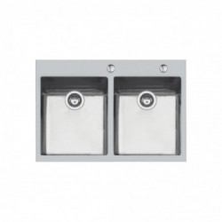 Foster 2279 050 - Lavello KE Sopratop, Inox spazzolato, 77x52 cm