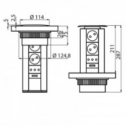 Foster 8000 011 - Portaprese Totem 4, Inox