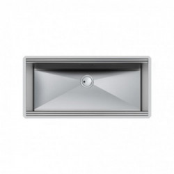 Foster 1015 850 - Lavello Milano Sottotop, Inox spazzolato, 101.6x50 cm