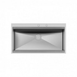 Foster 1017 050 - Lavello Milano Sopratop o Filotop, Inox spazzolato, 102.4x56 cm