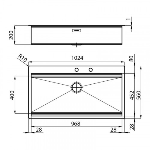 Foster 1017 050 - Lavello Milano Sopratop o...