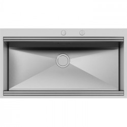 Foster 1018 050 - Lavello Milano Sopratop, 1 Vasca, 102.4 x 56 cm, Acciaio Inox