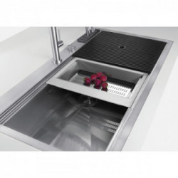 Foster 1018 050 - Lavello Milano Sopratop, 1 Vasca, 102.4 x 56 cm, Acciaio Inox