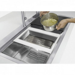 Foster 1018 050 - Lavello Milano Sopratop, 1 Vasca, 102.4 x 56 cm, Acciaio Inox