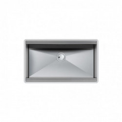 Foster 1014 850 - Lavello Milano Sottotop, Inox spazzolato, 83.8x50 cm