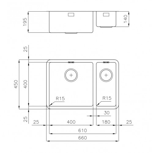 Foster 2202 852 - Lavello KE - R15 Sottotop,...