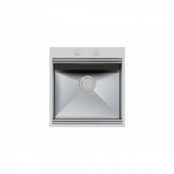 Foster 1031 050 - Lavello Milanello Workstation Filotop | FTS, 48.6 x 52 cm, Acciaio Inox