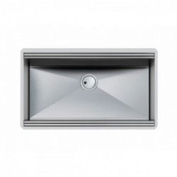 Foster 1034 850 - Lavello Milanello Workstation Sottotop, 79 x 46.6 cm, Acciaio Inox