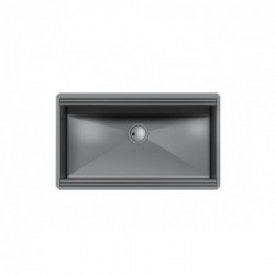 Foster 1034 856 - Lavello Milanello Workstation Sottotop, 1 Vasca, 79 x 46.6 cm, Gun Metal