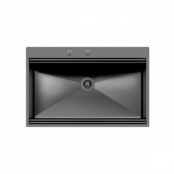 Foster 1034 056 - Lavello Milanello Workstation Filotop | FTS, 80.6 x 52 cm, Gun Metal