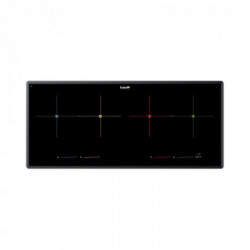 Foster 7334 245 - Piano Cottura ad Induzione Bridge, Vetro temperato Nero, 4 Zone, 90x40 cm