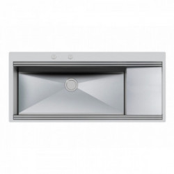 Foster 1043 051 - Lavello Milanello Workstation Filotop | FTS, Vasca a DX, 117.5 x 52 cm, Acciaio Inox