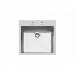Foster 2265 050 - Lavello KE Filotop, 1 Vasca, 56 x 52 cm, Acciaio Inox