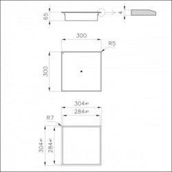 Foster 7365 300 - Piastra ad Induzione, 300 x 300 mm, Nera, per Sistema Modular Quadra
