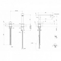 Foster 8499 000 - Miscelatore Eclipse, con Canna Girevole a Scomparsa, con Comando Remoto, Cromato