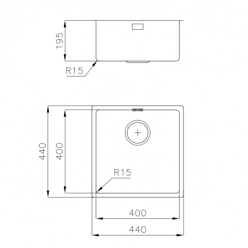 Foster 2156 080 - Lavello KE - R15 Filotop, 1...