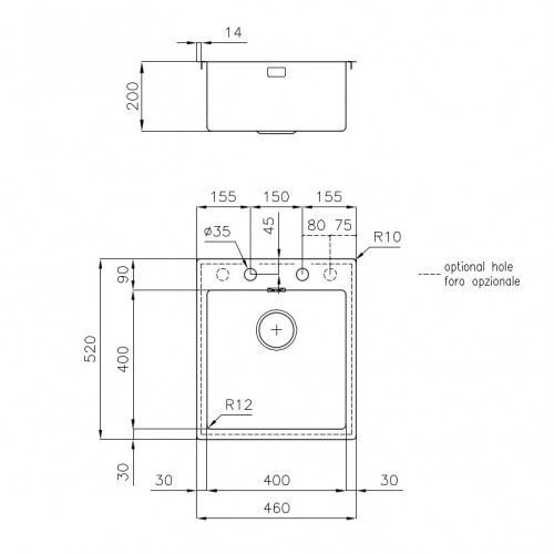 Foster 3363 050 - Lavello Filotop S4001, 1...