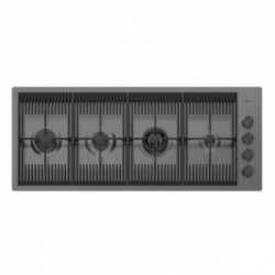 Foster 7681 006 - Piano Cottura a Gas, 4 Fuochi, 111.5 cm, Gun Metal