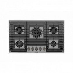 Foster 7682 006 - Piano Cottura Milanello a Gas, 5 Fuochi, 80 cm, Gun Metal