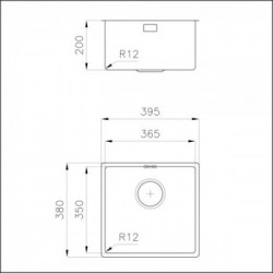 Foster 3136 850 - Lavello Serie 35, Sottotop, R12, Acciaio Inox