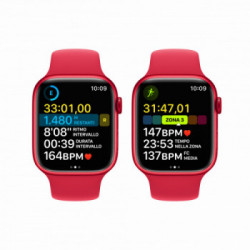 Apple Watch Series 8 GPS 41mm Cassa in Alluminio color (PRODUCT)RED con Cinturino Sport Band (PRODUCT)RED - Regular